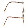 Calabria Flex Collection 60 Round Blue Light Filter Reading Glasses +4.00 Antique Gold/Demi Tortoise Havana Amber Women view 2