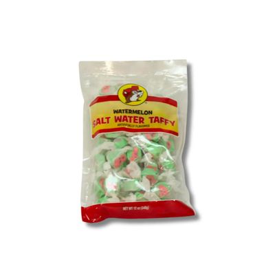 Buc-ee's Taffy Candy Chewy, Fruity & Salt Water Taffy Individually Wrapped Candy Big Bag of Candy Mix for Piatas, Easter Basket Stuffers & Kids' Treats (Watermelon, 12 oz)