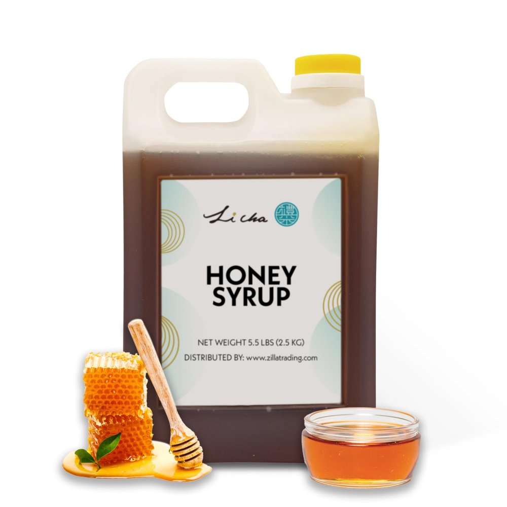 Li Cha Honey Syrup (3kg/6.6lb Bottle) | Sweetener for Bubble Milk Tea, Boba Beverages & Desserts