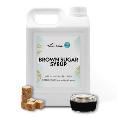 Li Cha Brown Sugar Syrup (5.0kg/11lb Bottle) | Sweetener for Bubble Milk Tea, Boba Beverages & Desserts