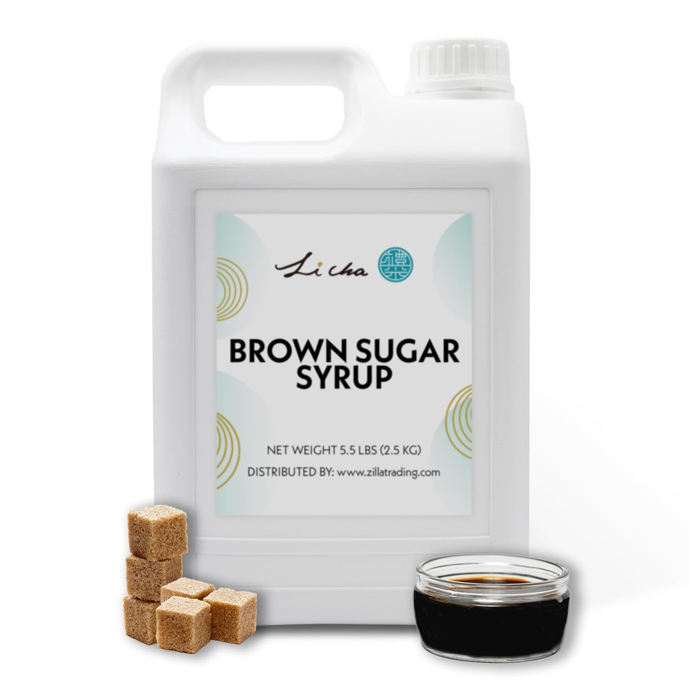 Li Cha Brown Sugar Syrup (5.0kg/11lb Bottle) | Sweetener for Bubble Milk Tea, Boba Beverages & Desserts