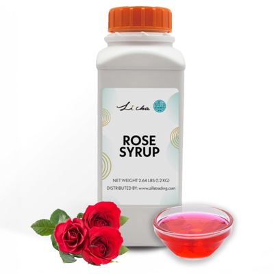 Li Cha Rose Syrup (1.2kg/2.6lb Bottle) | Sweetener for Bubble Milk Tea, Boba Beverages & Desserts