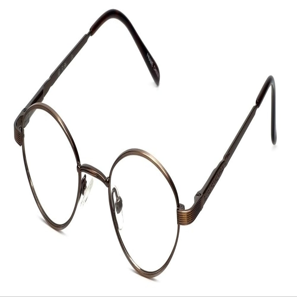 Calabria Flex Collection KIDS 66 Round Blue Light Blocking Reading Glasses +2.50 Brown Girls
