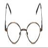 Calabria Flex Collection KIDS 66 Round Blue Light Blocking Reading Glasses +2.50 Brown Girls view 2