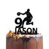 TiTaicor Birthday cake topper with a basketball player,Custom basketball player Birthday Topper,basketball player Silhouette,basketball Lover Birthday Party Cake Insert Kitchen Supplies Cake. view 1