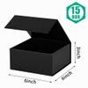 PLINJOY Magnetic Gift Box 15 Pack Black Small Gift Box with Lids Closure in Bulk, Luxury Cardboard Gift Boxes for Presents,Bridesmaid Proposal,Packaging for Small Business,Parties,Bulk 6x6x3 view 4