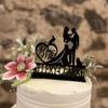 TiTaicor Birthday cake topper with a girl on a racing bike,bike Rider Birthday Cake Topper,Cyclist Silhouette,bike Cake Decal,bicycle Lover Party Novelty Cake Insert Kitchen Supplies Baking Cake. view 4