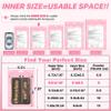 100 Pcs Pink Resealable Mylar Bags with Frosted Clear Window Packaging Bags Foil Pouch Zipper Bag for Food Self Sealing Storage Supplies 5.51x7.87 inches view 2