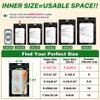 100 Pcs Resealable Bags with Frosted Clear Window Packaging Bags Foil Pouch Zipper Bag for Food Self Sealing Storage (Black, 4.72x7.87 inches) view 2