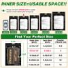 100 Pcs Resealable Mylar Bags with Frosted Clear Window Bags Packaging Bag Foil Pouch Zipper Bag for Food Self Sealing Storage Supplies (Black, 5.51x7.87 inches) view 2