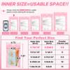 100 Pcs Pink Resealable Mylar Bags with Frosted Clear Window Packaging Bags Foil Pouch Zipper Bag for Food Self Sealing Storage Supplies 4.72x7.87 inches view 2