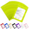 100 Pcs Resealable Mylar Bags with Frosted Clear Window Packaging Bags Foil Pouch Zipper Bag for Food Self Sealing Storage Supplies (4.72x7.87 inches, Green) view 1
