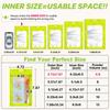100 Pcs Resealable Mylar Bags with Frosted Clear Window Packaging Bags Foil Pouch Zipper Bag for Food Self Sealing Storage Supplies (4.72x7.87 inches, Green) view 2