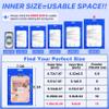 100 Pcs Resealable Mylar Bags with Frosted Clear Window Packaging Bags Foil Pouch Zipper Bag for Food Self Sealing Storage Supplies (7.08x10.24 inches, Blue) view 2