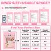 100 Pcs Pink Resealable Mylar Bags with Frosted Clear Window Packaging Bags Foil Pouch Zipper Bag for Food Self Sealing Storage Supplies 7.08x10.24 inches view 2