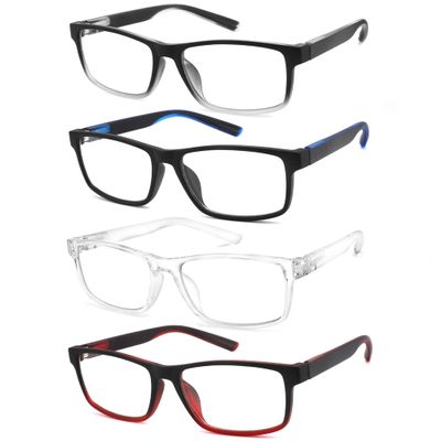 acavefox 4 Pack Reading Glasses Men 2.25 Readers Blue Light Blocking Anti Glare/UV Fashion Designer Eyeglasses with Spring Hinge Sturdy/Comfortable