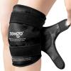 NEWGO Ice Pack for Knee Injuries Reusable, Knee Ice Pack Wrap Around Entire Knees for Replacement Surgery Recovery, Gel Cold Pack Wrap for Meniscus Tear, ACL, Swelling Pain Relief - Black view 1