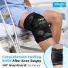 NEWGO Ice Pack for Knee Injuries Reusable, Knee Ice Pack Wrap Around Entire Knees for Replacement Surgery Recovery, Gel Cold Pack Wrap for Meniscus Tear, ACL, Swelling Pain Relief - Black view 3