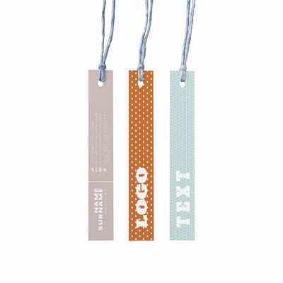 100-300pcs White Paper Gift Tags, Custom Hang Tags for Gift Wrapping, Arts and Crafts, Bookmark, Personalized Logo, Text, Image (Multicolor, 1 x 3.5 inch)