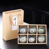 50ml/1.5oz Creative Tea Master Kung Fu Tea Set Retro Kiln Transformation Tea Cup Gift Box-6 Orchids - Gift Box view 4