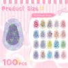 100 Pcs Adhesive Eye Patches for Kids Girls Cute Toddler Eye Patch Bulk Colorful Breathable Lazy Patch Cartoon Adhesive Bandages for Children Baby Light Blocking, 20 Styles, 3 x 2 Inches view 2