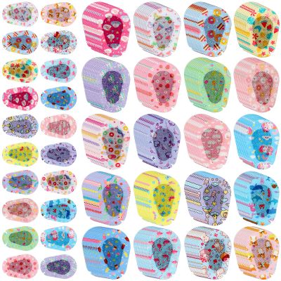 200 Pcs Adhesive Eye Patches for Kids Girls Cute Toddler Eye Patch Bulk Colorful Breathable Lazy Patch Cartoon Adhesive Bandages for Children Baby Light Blocking, 20 Styles, 3 x 2 Inches
