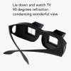 Laying Down Lazy Glasses, Reading in Bed Prism Glasses Lie Down Horizontal Glasses Lazy Spectacles Eyeglasses for Watching TV Phone Tablet Game Play view 2