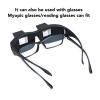 Laying Down Lazy Glasses, Reading in Bed Prism Glasses Lie Down Horizontal Glasses Lazy Spectacles Eyeglasses for Watching TV Phone Tablet Game Play view 4
