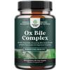 Digestive Enzymes with Ox Bile - Ox Bile Supplements for No Gallbladder with Trypsin, Papain & Bromelain Enzyme for Pancrease Cleanse & Detox - Pancreatin Digestion Enzymes for Women & Men - 90 Ct view 1