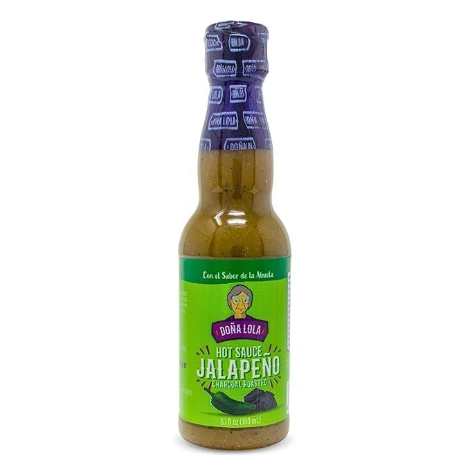 DOA LOLA HOT SAUCE, 6.1 Fl.Oz., Made in Mexico, No Artificial Flavors or Colors (Jalapeo Charcoal Roasted)