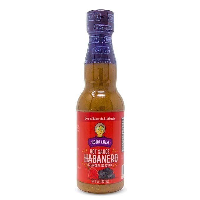 DOA LOLA HOT SAUCE, 6.1 Fl.Oz., Made in Mexico, No Artificial Flavors or Colors (Habanero Charcoal Roasted)