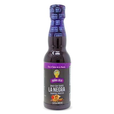 DOA LOLA HOT SAUCE, 6.1 Fl.Oz., Made in Mexico, No Artificial Flavors or Colors (La Negra Spicy Soy Sauce)