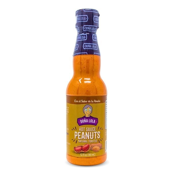DOA LOLA HOT SAUCE, 6.1 Fl.Oz., Made in Mexico, No Artificial Flavors or Colors (Peanuts Natural Toasted)