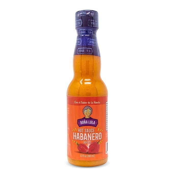 DOA LOLA HOT SAUCE, 6.1 Fl.Oz., Made in Mexico, No Artificial Flavors or Colors (Habanero Boiled)