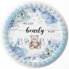 Cakecery We Can Bearly Wait Baby Boy Edible Cake Topper Sheet Image Print Round view 1