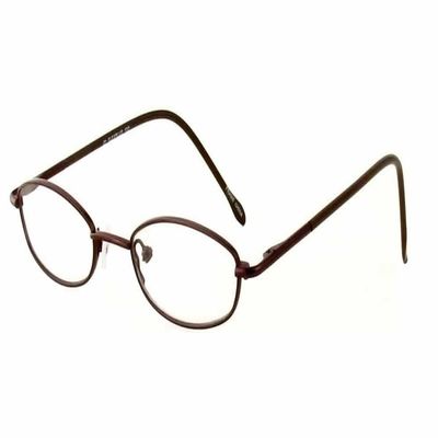 Calabria Flex Plus KIDS 100 Oval Reading Glasses +0.75 Shiny Brown Girls
