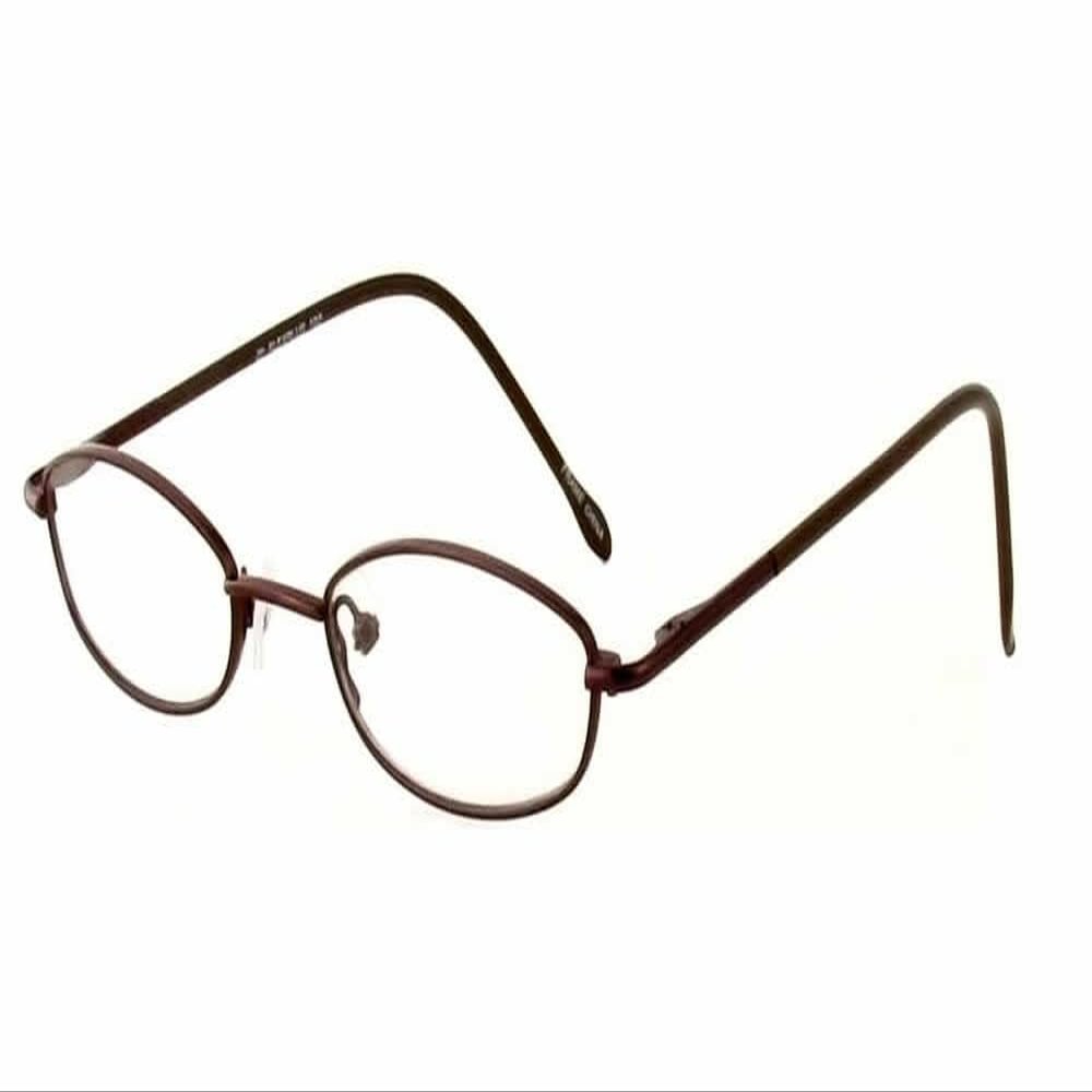 Calabria Flex Plus KIDS 100 Oval Reading Glasses +0.75 Shiny Brown Girls