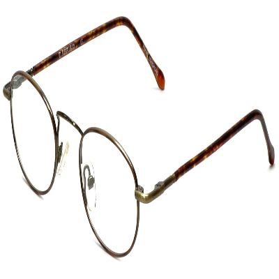 Calabria Flex Plus KIDS 62 Oval Reading Glasses +1.50 Antique Gold Amber Brown Girls