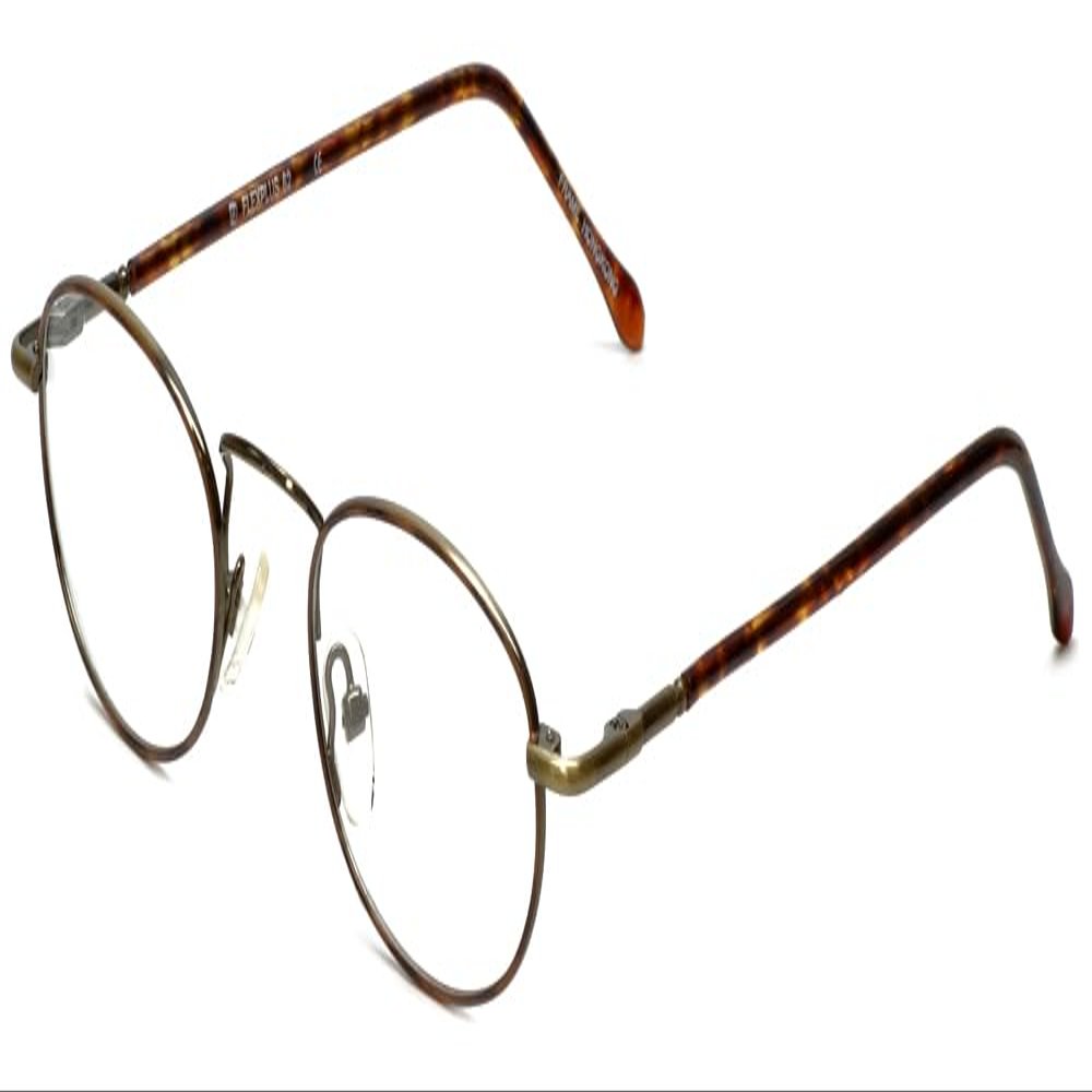 Calabria Flex Plus KIDS 62 Oval Reading Glasses +1.50 Antique Gold Amber Brown Girls