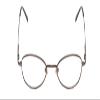 Calabria Flex Collection KIDS 76 Oval Reading Glasses +3.75 Shiny Black Gunmetal Girls view 2