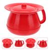 WOFASHPURET Thickened Plastic Urine Basin with Lid Portable Male Urinal Bottle for Adults and Kids Leak-Resistant Spittoon Pot for Home Travel Camping Easy to Clean 8.07X8.07X5.51 Inches view 3
