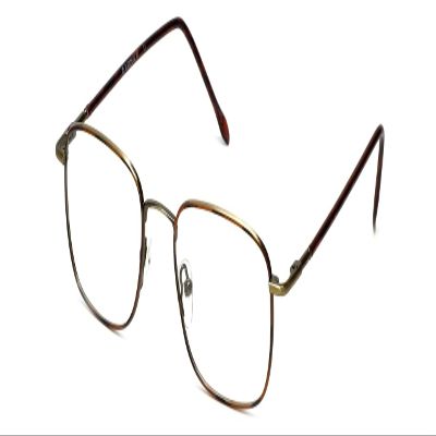 Calabria Flex Plus 60 Square Reading Glasses +2.00 Antique Gold Amber Brown Men Women