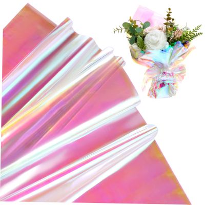 IWOWHERO 40 Sheets Symphony Packaging Cellophane Film Colored Wrapping Papers Celophane Paper for Packing Floral Wrapping Paper Glass Film Flowers Paper
