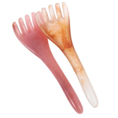 COOLHIYA 2Pcs Resin Beeswax Scalp Massager Claw Comb for Head Therapy and Stress Relief Portable Massage Tools for Scalp and Neck