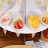 SEWOART 100pcs Food Cones Disposable Ice Cream Holders for Parties Buffets and Catering Rustic Dessert Cones with Tightly Connected Interface for Snacks and Treats view 3