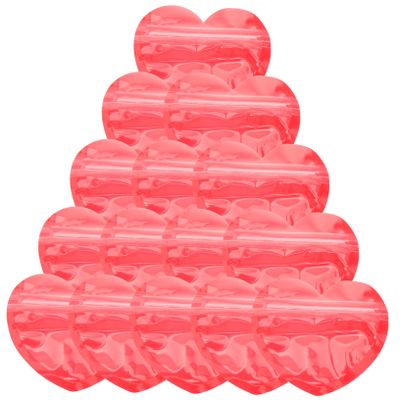 Gatuida 50 Pcs Heart Shaped Heart Pvc Storage Bag Small Cellophane Bags Cellophane Bags for Cookies Shape Jewelry Jewelry Pouches Earring Candy Earrings Child