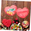 Gatuida 50 Pcs Heart Shaped Heart Pvc Storage Bag Small Cellophane Bags Cellophane Bags for Cookies Shape Jewelry Jewelry Pouches Earring Candy Earrings Child view 3