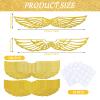 100 PCS Golden Glitter Wings Birthday Cake Toppers - Wizard Chocolate Decoration Cupcake Toppers Shiny Cake Party Decorations for Sweets, Cakes, Cupcakes view 2