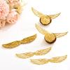 100 PCS Golden Glitter Wings Birthday Cake Toppers - Wizard Chocolate Decoration Cupcake Toppers Shiny Cake Party Decorations for Sweets, Cakes, Cupcakes view 3