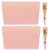 100pcs Single Rose Sleeve Flower Wrapping Paper Single Flower Packaging Bags Waterproof Single Flower Wrapping Bags Gold Edge Flower Bouquet Sleeve for Mother's Day Wedding Bouquet Valentine's Gifts view 1